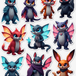 Cartoon Characters & Mascots - Sticker Sheet v38